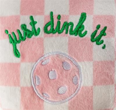 Pink Checker Pickleball Paddle Toy