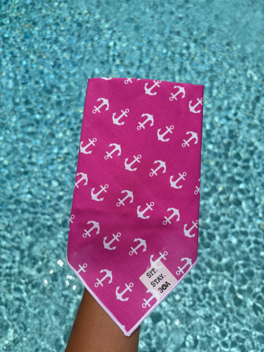 Pink Anchor Bandana