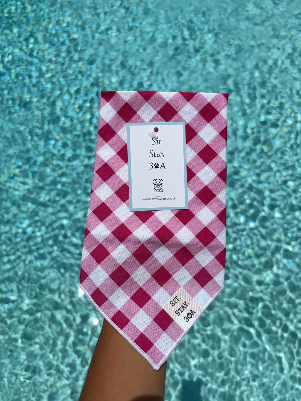 Raspberry Plaid Bandana